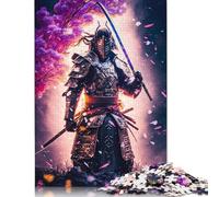 Defending Japanese Samurai Puzzles 1000 Piece Puzzle Adult Jigsaw Puzzle Educational Game Challenge Toy 1000pcs (75x50cm)