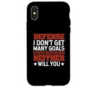 Defense I Don't Get Many Goals Funny Ice Hockey Sport Lover Case for iPhone X/XS