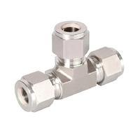 DEFESVCA Stainless Steel 316 TEE UNION 3-Way Double Ferrule Compression Fitting 30MPa 1/8" 1/4" 3/8" 1/2" 6 8 10 12mm replace Swagelok(3 mm)