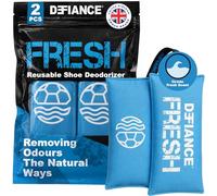 Defiance Fresh Boot & Shoe Deodoriser - As Seen on Dragons' Den - Ocean scent | Reusable Deodorising Pouches for Smelly Shoes | Shoe Odour Eliminator, Freshener & Foot Odour Absorber - 2 Pack