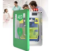 Defibrillator cabinet, AED Cabinet, Wall Mount Storage with Alarm, Emergency Light Rounded Corner Design for Home, Office