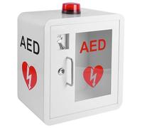 Defibrillator cabinet, AED Defibrillator Wall Cabinet, Alarmed AED Cabinet, Wall Mounted AED Defibrillator Storage Cabinet with Key and Alarm