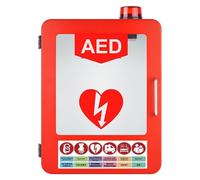 Defibrillator cabinet, AED Defibrillator Wall Cabinet with Light and Alarm System, First Aid Cabinet, Partition Position Adjustable