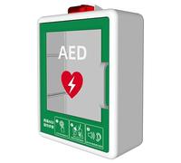 Defibrillator cabinet, AED Defibrillator Wall Cabinet with Light and Alarm System, First Aid Cabinet, Partition Position Adjustable