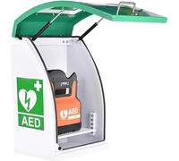 Defibrillator cabinet, Cardiac Defibrillator Steel Storage Cabinet with Key and Alarm, Partition Position Adjustable, for Home, Schools
