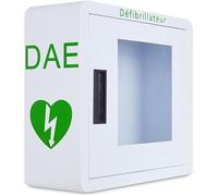 Defibrillator cabinet, Indoor Wall mounted Steel Cardiac Defibrillation Alarm Box Fits Most AED Models, For Home, Office, Nursing
