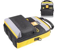 Defibrillator Pouch, Portable AED Storage Bag, Defibrillator Pouch Emergency Instrument Container, Adjustable Shoulder Straps and Reflective Strips, for Home, Office, Hospital, Public Places