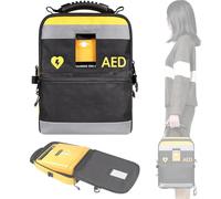 Defibrillator Pouch, Portable AED Storage Bag with Two-Way Zip, Reflective Strips, Adjustable Shoulder Strap, and Transparent Window for Emergency Use