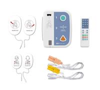 Defibrillator Trainer, XFT 120C+ AED Trainer with Remote Control, Training AED Defibrillator English/French Voice Prompts, 10 Scenarios, First Aid Training Kit for Defibrillator Trainee Beginner