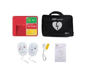 Defibrillator Trainer, XFT-120N AED Training Set CPR Trainer Device, English, French, Spanish, Brazilian Portuguese Voice Prompts, 5 Scenarios First Aid Training Kit for Defibrillator Trainee Beginner