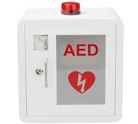 Defibrillators Medical AED Wall Mounted Storage Cabinet, Steel Storage Cabinet with Snap Lock, Flashing Alarm Light, Stainless Steel Handle, for Emergency At Home, Office and Public Place