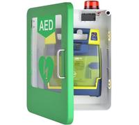 Defibrillators Medical Wall-Mounted AED Defibrillator Storage Cabinet,Plastic Cardiac Defibrillation Alarm Box with Alarm System, Fits Most AED Models