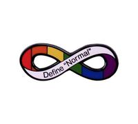 ''Define Normal'' Hard Enamel Pin Autism Metal Badge Colored Infinity Accessories Symbol Brooch For Jewelry H8A2 Awareness Pins craft neurodiversity pin Autism badge,mood & pins badge pride &