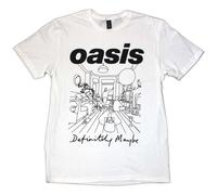 Definitely Maybe Line Drawing T-Shirt Oasis White XL