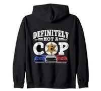 Definitely Not A Cop Secret Police Agent Undercover Cop Zip Hoodie