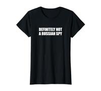 Definitely Not A Russian Spy Value Graphic T-Shirt, Women, Black, M