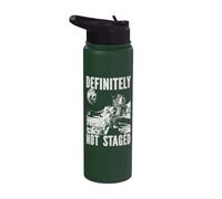 Definitely Not Staged Moon Landing Conspiracy Stainless Steel Insulated Water Bottle