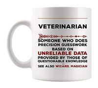 Definition Meaning Veterinarian Mug Best Vet Coffee Cup Gift Precision Gesswork Base On Unreliable Data | Animal Veterinary Rescue Dog Cat Mom Dad Pet Medicine Funny World Most Awesome