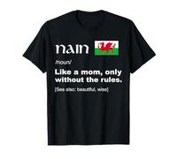 Definition of Nain Best Welsh Gift for Grandma Flag of Wales T-Shirt