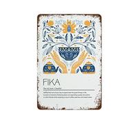 Definition Scandi Style Folk Art Print, Nordic Decor, Swedish Word Home Decor Metal Signs Metal Tin Sign Vintage Wall Decor Funny Decorations For Home Bar Cafe Farm Metal Poster 5.5x8 Inch