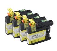 DEFIYAN 1 Set LC223 LC221 XL Ink Cartridge Compatible With MFC-J4420DW J4620DW J4625DW J5320DW J5620DW J5625DW Printer(4pcs Yellow)