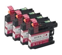DEFIYAN 1 Set LC223 LC221 XL Ink Cartridge Compatible With MFC-J4420DW J4620DW J4625DW J5320DW J5620DW J5625DW Printer(4pcs Magenta)