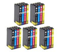 DEFIYAN 1 To 5 Set Compatible Ink Cartridges Compatible With WorkForce Pro WF-3820 WF-3825 WF-4830 WF-4835 WF-7830 WF-7840 WF-7845 T812XL 812XL 812 XL(20pcs 5set)