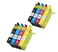DEFIYAN 12XL Ink Cartridge Compatible With T1291 T1292 T1293 T1294 Compatible With WorkForce WF7015 WF7515 7525 WF3010DW 3520DWF 3530DTWF 3540DTWF Printers(1 set)