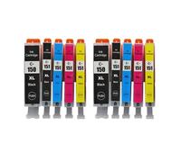 DEFIYAN 15PCS Compatible Ink Cartridges Compatible With PGI150 CLI151 MG7510 IP7210 IP8710 MX721 Ix6810 Printers(2SETS (10PCS))