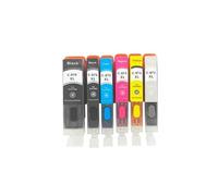 DEFIYAN 1Set Compatible Ink Cartridge PGI-870 CLI-871 Compatible With MG5780 MG6880 MG7780 TS5080 TS6080 TS8080 TS9080(1SET 6COLORS)