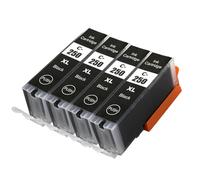DEFIYAN 20X Compatible PGI250 PGI-250 CLI-251 Ink Cartridge Compatible With MG5420 MG5422 MG5520 MG5522 MG6420 IP7220 MX722 MX922 IX6820 Printers(4 BK)