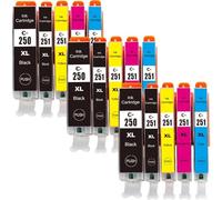 DEFIYAN 20X Compatible PGI250 PGI-250 CLI-251 Ink Cartridge Compatible With MG5420 MG5422 MG5520 MG5522 MG6420 IP7220 MX722 MX922 IX6820 Printers(3 set)