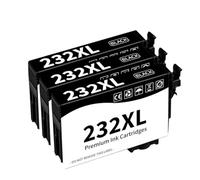 DEFIYAN 232XL Ink Cartridges Compatible Upgrade Chip March 2024 Compatible With 232 T232 XL Compatible With WF-2930 WF-2950 XP-4200 XP-4205 Printers(232XL 3BK)