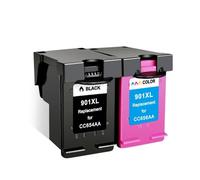 DEFIYAN 2Pack Re-Manufactured Ink Cartridges Compatible With 901XL For OfficeJet 4500 J4580 J4640 J4660 J4680