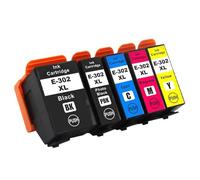 DEFIYAN 302XL Ink Cartridge Compatible With E-302XL Compatible With XP-6100 XP-6000 Printers(1SET(5PC))