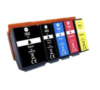 DEFIYAN 302XL Ink Cartridges Replacement With Upgrade Chip Compatible With XP-6100 XP-6000 Printers 5-Pack