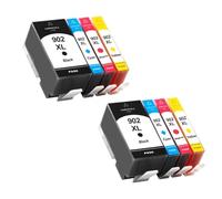DEFIYAN 4 Pack Compatible Ink Cartridges Compatible With 902XL 906XL Compatible With Officejet Models 6954 6960 6961 6962 6963 6964 6965 6966 6968 6975 6978(2set 8pcs)