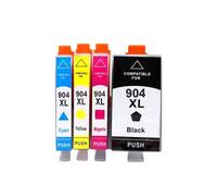 DEFIYAN 4 Pack Compatible Ink Cartridges Compatible With 904XL 904 908 Compatible With Officejet Pro 6960 6970 Printers In South America(1PCS BLACK)