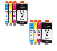 DEFIYAN 4 Pack Compatible Ink Cartridges Compatible With OfficeJet Pro Series 8020 8022 8023 8024 8025 8026 8028 8035 E Models 915 915XL 915 XL(2SET 8PCS)