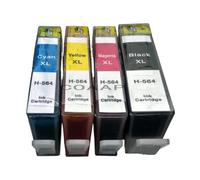 DEFIYAN 4 PCS Compatible Ink Cartridges Compatible With Photosmart 5510 5515 5520 B8550 B8553 C6300 C6380 C5300 D5460 D5463 B109a Printer 564XL