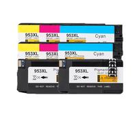 DEFIYAN 4PK Compatible Ink Cartridge Compatible With 953XL Black CMYK Compatible With OfficeJet Pro 7720 7730 7740 8210 8218(2SET)