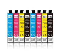 DEFIYAN 503 Ink Cartridge Compatible With T503XL T 503 XL Compatible With Expression XP 5200 5205 WF 2960DWF WF 2965DWF WorkForce Printers(8pcs)