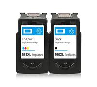 DEFIYAN 560XL 561XL PG-560 CL-561 XL Ink Cartridge Compatible With TS5350 TS7450 TS5351 TS5352 TS5353 TS7451 Series(BK(1PC) COLOR(1PC))