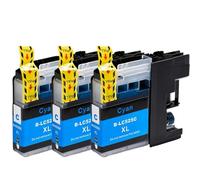 DEFIYAN 5PCS Compatible Ink Cartridge Set Compatible With LC529 LC525 529XL 525XL Compatible With DCP-J100 DCP-J105 MFC-J200 Printers(3 Cyan)