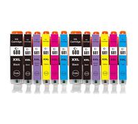 DEFIYAN 6 Color Compatible Ink Cartridges Compatible With TR7560 TR8560 TS6160 TS8160 TS9160 Compatible With PGI680 CLI681(2SET)