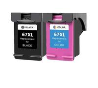 DEFIYAN 67XL Ink Cartridge Replacement Compatible With 2723 2752 1225 6020 6052 6055 6420 6452 4152 4140 4155 Printers(1PACK BK 1PACK COLOR)