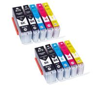 DEFIYAN 6pcs Ink Cartridge Set Compatible With PGI-470 CLI-471 Compatible With MG5740 MG6840 MG7740 TS6040 TS5040 TS8040 TS9040 Printers(10COLOR 2SET)