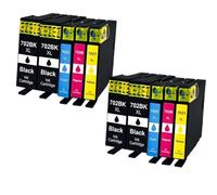 DEFIYAN 702XL Compatible Ink Cartridge Replacement With Upgrade Chip Compatible With Workforce Pro WF-3720 WF-3720DWF WF-3730 WF-3733(10 PACK)