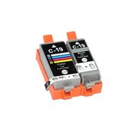 DEFIYAN BCI19BK BCI19C BCI19 Color Compatible Ink Cartridge Compatible With PIXUS IP100 IP110 MINI360(One set)