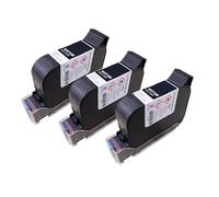 DEFIYAN Black Fast Dry Solvent Ink Cartridge Compatible With W3T10B 2590 FOL13B IQ800-N-BL 53S+ 60082A Compatible With TIJ 2.5 Inkjet Printers
